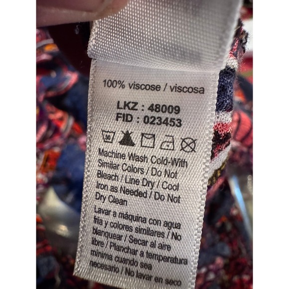 LASCANA Paisley Print Smocked Mock Neck Long Sleeve Blouse Women 12 - Picture 5 of 10